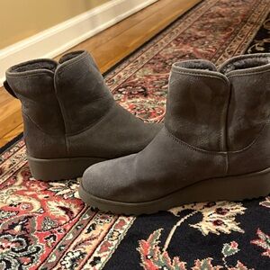UGG Charcoal Suede Short Booties